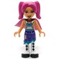 Camila - Gold Jacket, Dark Purple Skirt, Magenta Hair, Cape