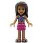 Andrea - Dark Blue Top, Magenta Skirt
