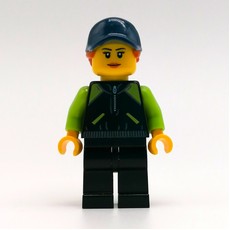 Black Torso, Lime Arms, Black Legs, Dark Blue Cap (fig-011551)