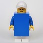 Brick Suit Boy - Blue 2 x 3 Tile, White Cap