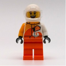 Driver - White Torso, Orange Legs, White Helmet (fig-011592)