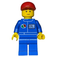 Mechanic, Blue Jumpsuit with Octan Logo, Red Cap, Smile, Black Eyebrows (fig-011661)