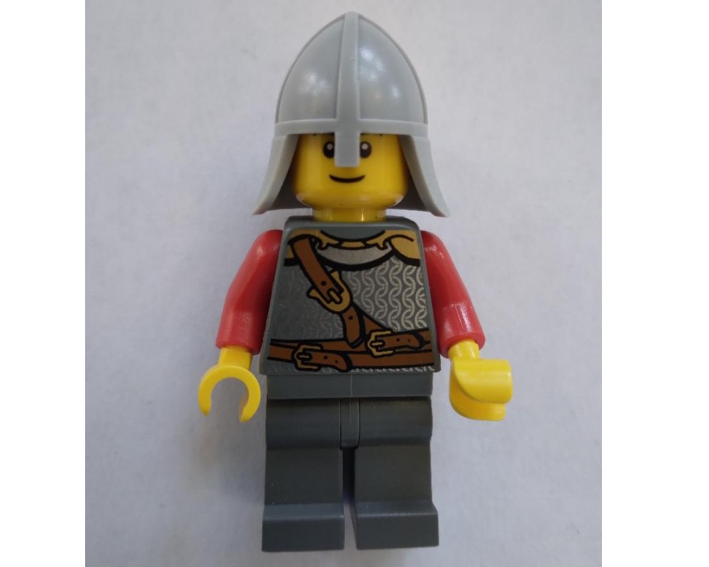 LEGO Set fig-011670 Knight, Armor with Straps, Light Bluish Gray Helmet ...