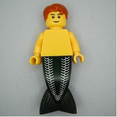 Merman - Dark Orange Hair, Black Eyebrows (fig-011671)