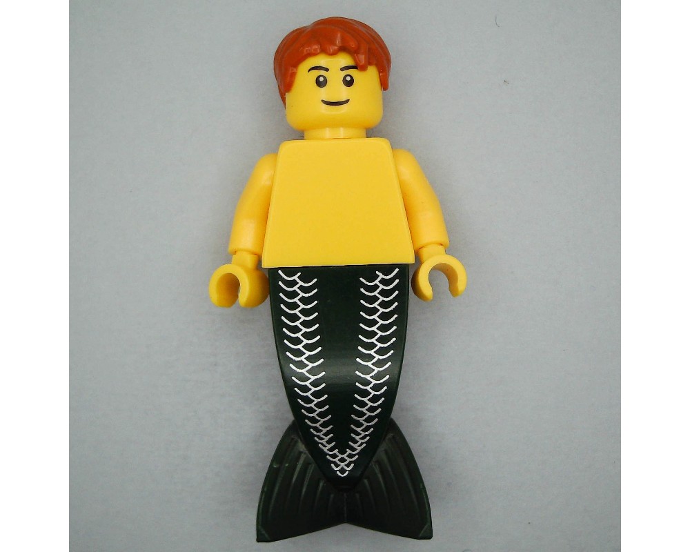 LEGO Set fig-011671 Merman - Dark Orange Hair, Black Eyebrows ...