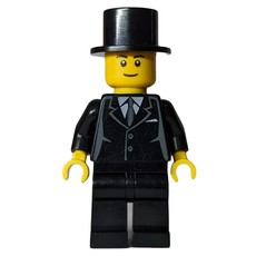Groom, Black Suit, Black Top Hat, Black Eyebrows (fig-011676)