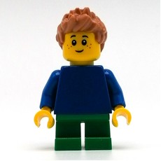 Leo - Blue Torso, Green Legs, Medium Nougat Hair (fig-011684)
