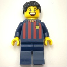 FC Barcelona Fan - Dark Blue Legs, Black Short Hair (fig-011728)