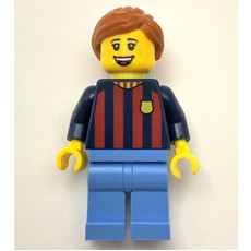 FC Barcelona Fan - Medium Blue Legs, Dark Orange Hair (fig-011732)
