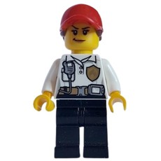 Fire Fighter - White Torso, Black Legs, Red Cap (fig-011739)