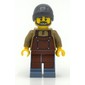 Barista, Reddish Brown Apron, Sand Blue Legs, Dark Bluish Gray Beanie Hat