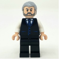 Alfred Pennyworth, Light Bluish Gray Hair and Beard (fig-011882)