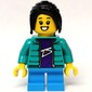 Kid - Dark Turquoise Torso, Dark Azure Legs, Black Hair