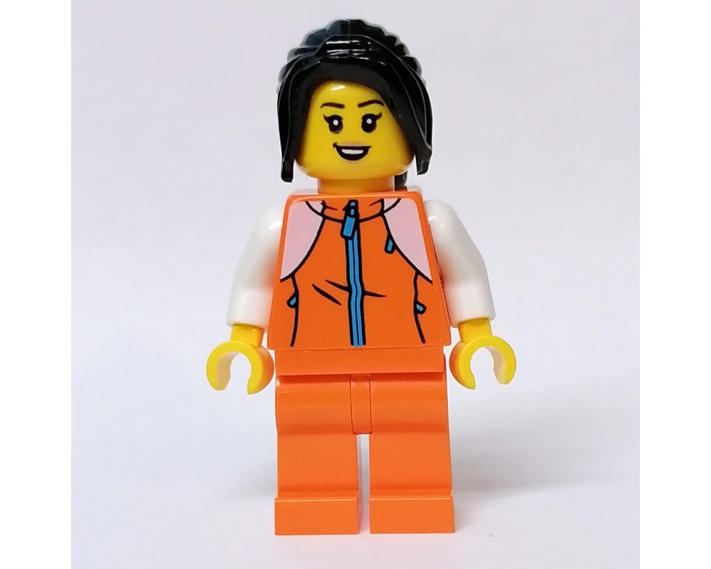 LEGO Set fig-011897 Orange Torso, Orange Legs, Black Hair | Rebrickable ...