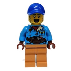 Dark Azure Torso, Medium Nougat Legs, Blue Cap (fig-011898)