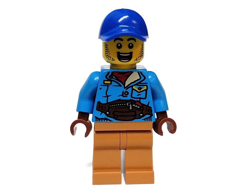 LEGO Set fig-011898 Dark Azure Torso, Medium Nougat Legs, Blue Cap ...