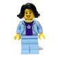 Bright Light Blue Torso and Legs, Black Hair