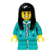 Kid - Dark Turquoise Torso and Legs, Long Black Hair (fig-011903)