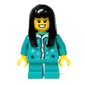 Kid - Dark Turquoise Torso and Legs, Long Black Hair