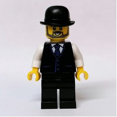 Black Suit, White Shirt, Black Hat (fig-011912)