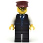 Train Driver, Black Suit, Dark Red Hat
