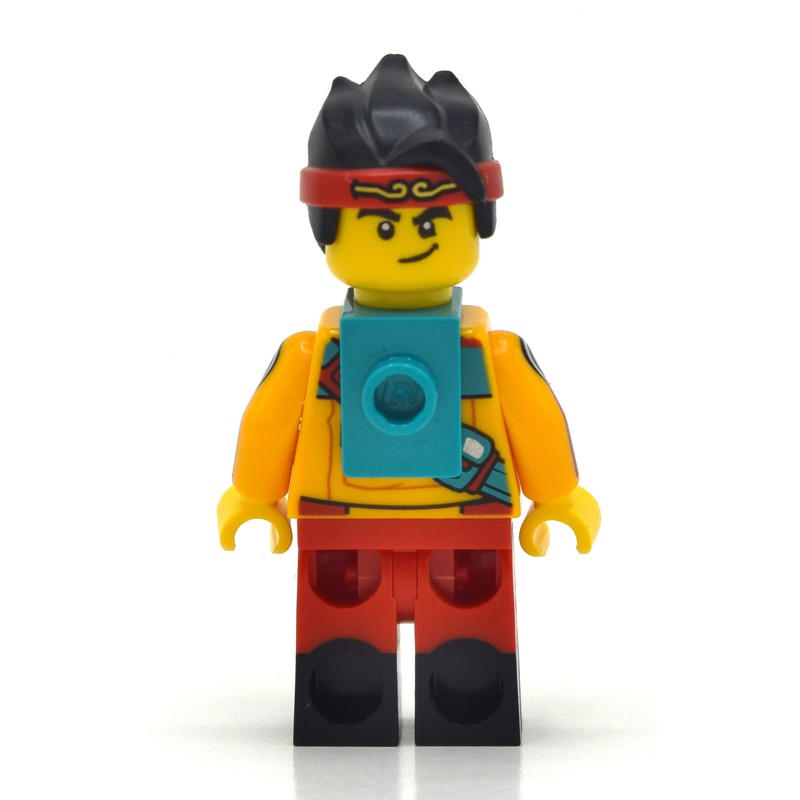 LEGO Set fig-011939 Monkie Kid, Bright Light Orange Jacket, Neck 