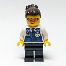Gracie Goodhart, Dark Blue Police Vest, Dark Brown Hair (fig-012024)