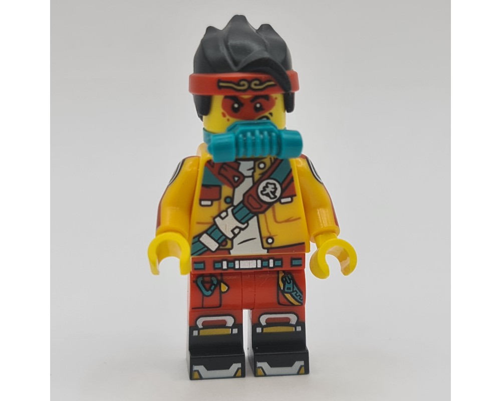 LEGO Set fig-012066 Monkie Kid, Bright Light Orange Jacket, Breathing ...