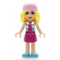 Stephanie - Silver Top, Magenta Skirt, Bright Pink Hat