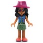 Savannah - Blue Top, Sand Green Skirt, Dark Pink Hat