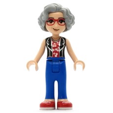 Dottie - Black Top, Blue Pants, Light Bluish Grey Hair (fig-012142)