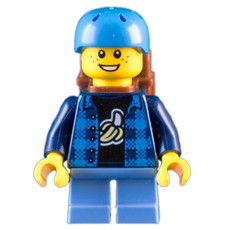 Kid - Dark Blue Torso, Medium Blue Legs, Dark Azure Helmet, Backpack (fig-012146)