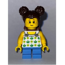 Kid - White Torso, Medium Blue Legs, Dark Brown Hair, Backpack (fig-012147)