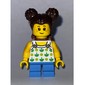 Kid - White Torso, Medium Blue Legs, Dark Brown Hair, Backpack