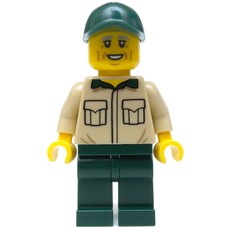 Man, Tan Shirt, Dark Green Legs and Cap (fig-012165)