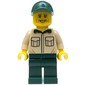 Man, Tan Shirt, Dark Green Legs and Cap