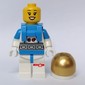 Astronaut, Female, White Suit, Gold Visor, Open Mouth