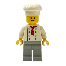 Chef, Red Neckerchief, Light Bluish Gray Legs, No Wrinkles (fig-012272)