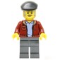 Dark Red Torso, Dark Bluish Gray Legs, Black Cap