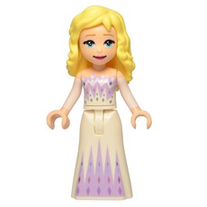 Elsa, Medium Lavender and White Dress, No Cape (fig-012320)