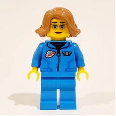 Astronaut, Dark Azure Jumpsuit, Medium Nougat Hair (fig-012323)