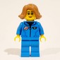Astronaut, Dark Azure Jumpsuit, Medium Nougat Hair