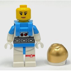 Astronaut, White Spacesuit, Dark Azure Backpack, Gold Visor (fig-012324)