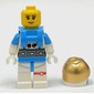 Astronaut, White Spacesuit, Dark Azure Backpack, Gold Visor