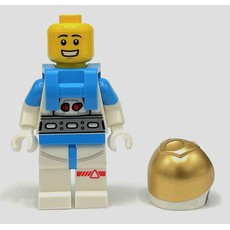 Astronaut, Male, White Spacesuit, Dark Azure Backpack, Gold Visor (fig-012325)
