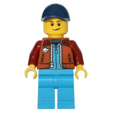 Man, Dark Orange Jacket, Dark Azure Legs, Dark Blue Cap (fig-012326)