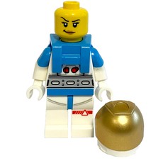 Astronaut, Female, White Suit, Gold Visor, Smirk (fig-012328)