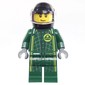 Race Driver, Dark Green Lotus Racing Suit, Black Helmet