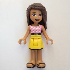 Andrea - Magenta and White Top, Yellow Skirt (fig-012347)