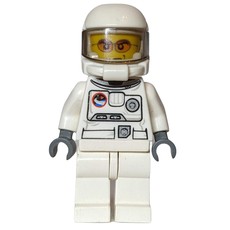 Astronaut, White, Space Helmet with Trans-Brown Visor, Orange Sunglasses (3626c Head) (fig-012377)